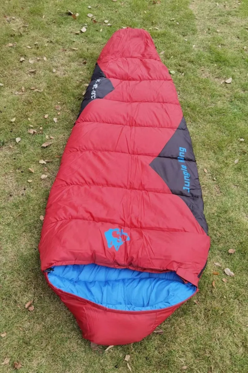 Cotton camping sleeping bag with compression storage bag in Army Green colour
