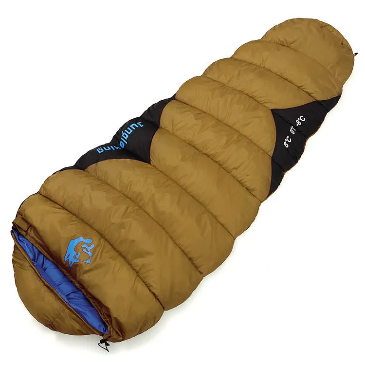 Cotton camping sleeping bag with compression storage bag in Army Green colour