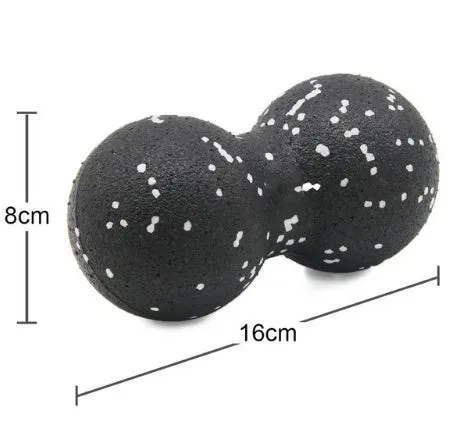 Mini Siamese peanut massage ball, EPP foam, 8cm single ball, black, used for fascia release and muscle relaxation