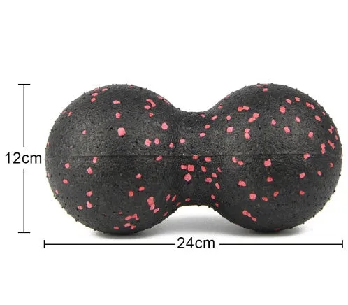 Mini Siamese peanut massage ball, EPP foam, 8cm single ball, black, used for fascia release and muscle relaxation