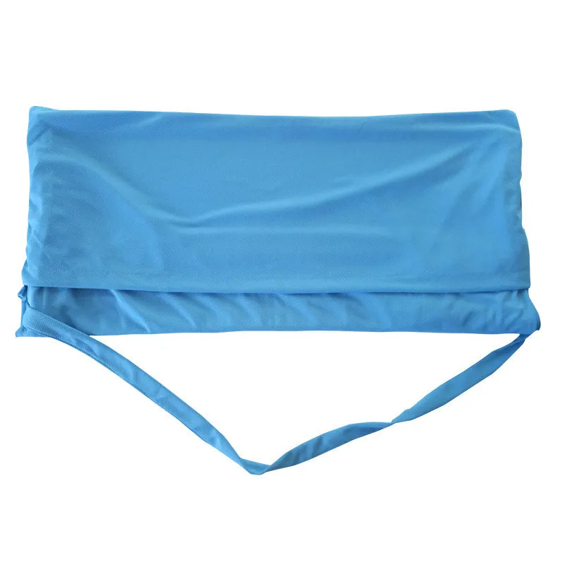 Beach chair cover 215x75cm microfiber fleece in blue for sun lounger