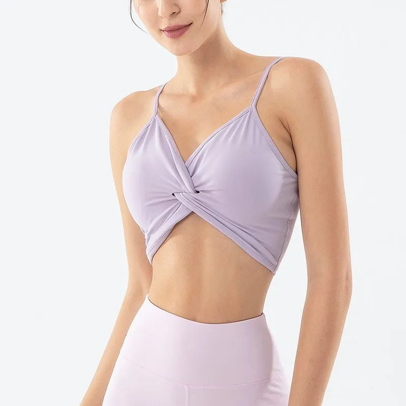 Women's running fitness yoga suit in solid grey purple, made from 86% nylon and 14% spandex