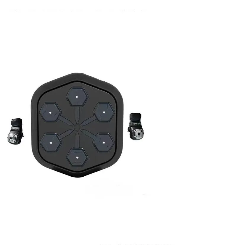 Black smart boxing machine with Bluetooth connection and 200kg strike bearing