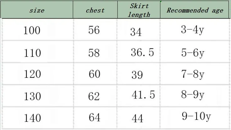 Graph colour performance costume set with coat and skirt for women and children, sizes 100cm to 140cm