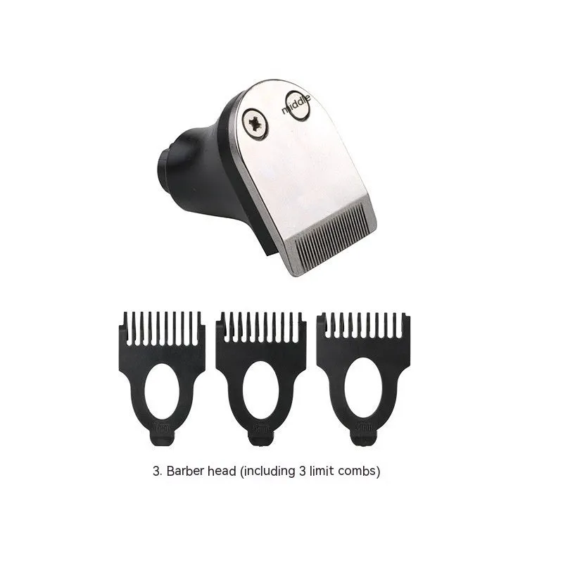 Multifunctional universal shaver accessories: replacement cutter head with 3 ABS positioning combs for hair trimming