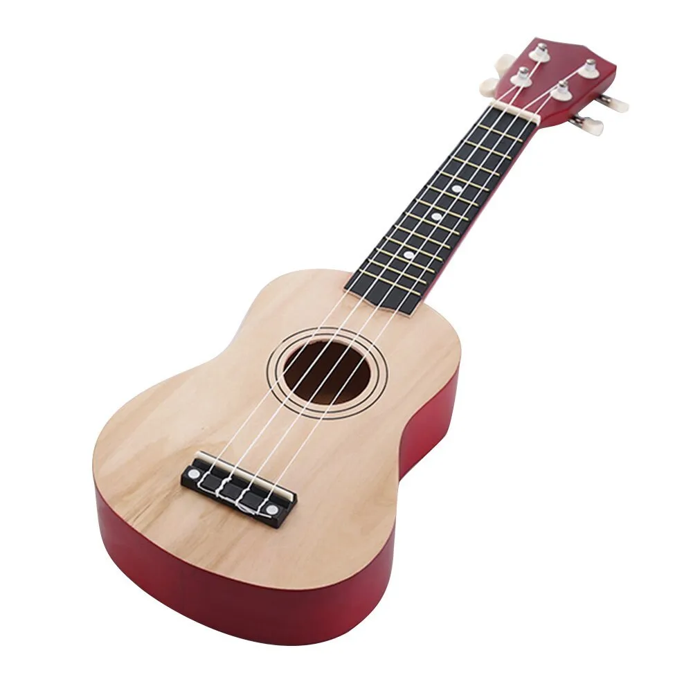 Junning 21-inch children's beginner ukulele with cowhide box in black