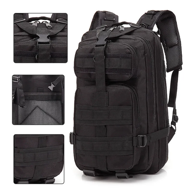 Large khaki hiking backpack with air pillow belt system for mountaineering and outdoor sports