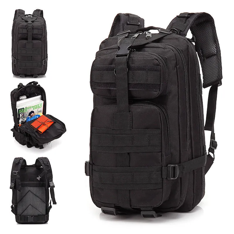 Large khaki hiking backpack with air pillow belt system for mountaineering and outdoor sports