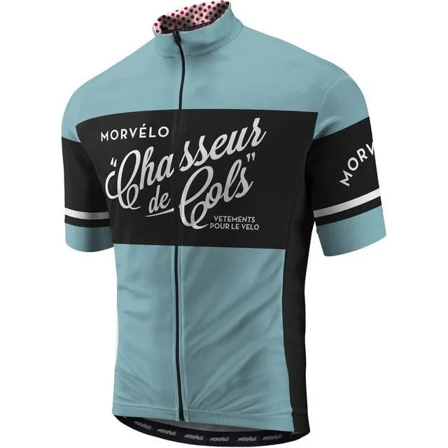 Short sleeve jersey in moisture wicking strip wheel mesh and Lycra fabric for summer sportswear
