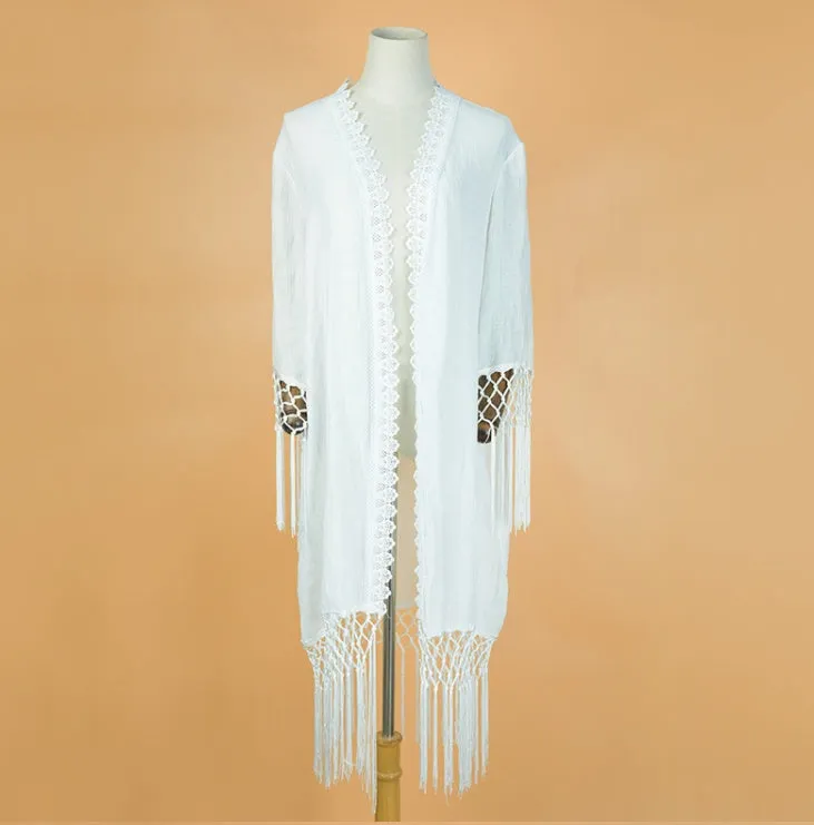 White polypropylene sun proof shirt swimsuit beach blouse for women, one size, front view