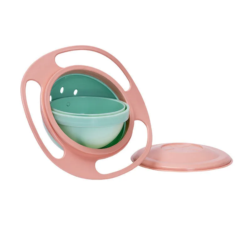 Children's rotating balance bowl in plastic, available in red green blue mint pink for toddlers over 24 months