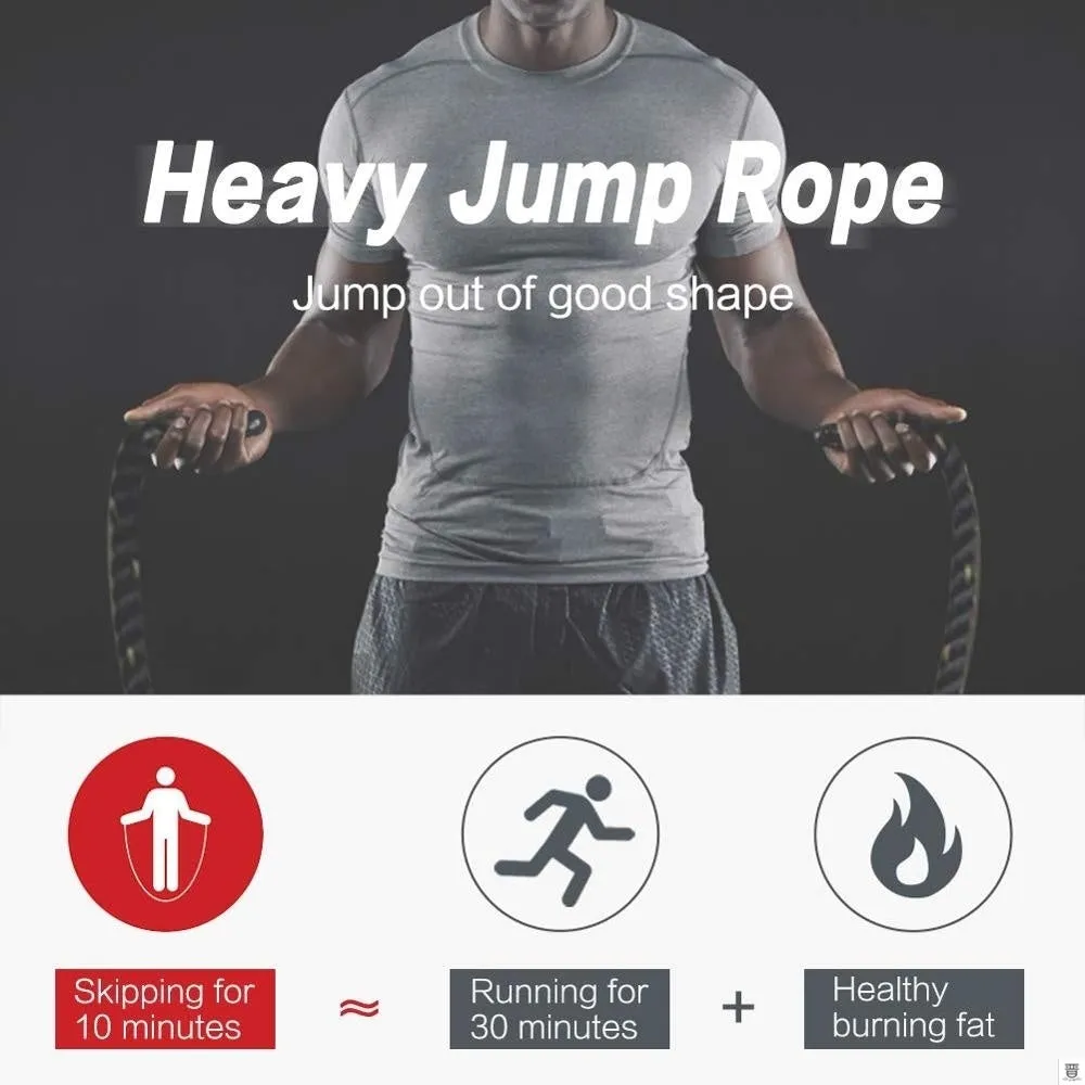25mm weighted battle rope for Crossfit training in 2.8m and 3.0m lengths