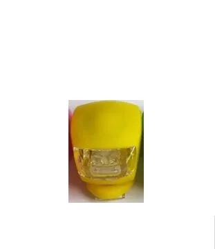 LED bike safety light with flexible silicone body and clip-on attachment in multiple colours