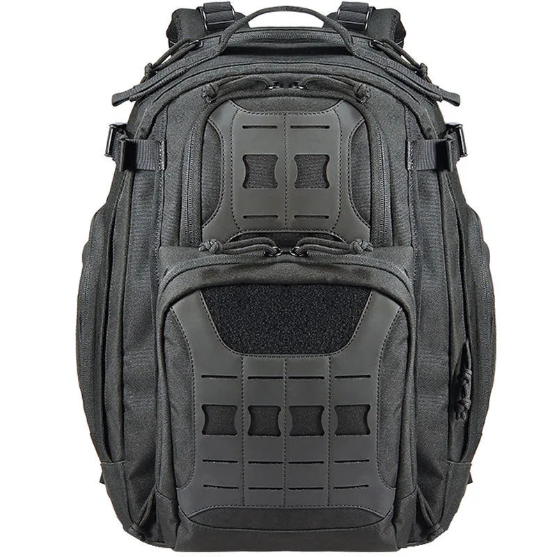 45L camouflage tactical backpack in khaki, 42L capacity, 600D polyester, outdoor travel and climbing use