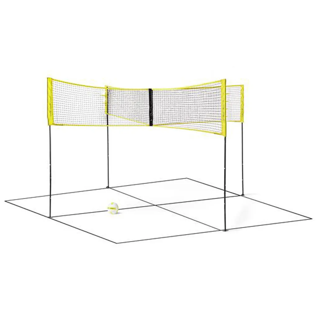 PE four sides standard volleyball net black polyethylene canvas hemming for indoor outdoor beach courts