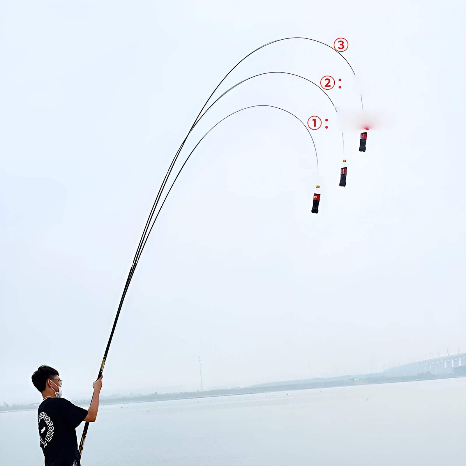 Carbon fishing rod super hard super light 28 tone with 3 sections and 111mm shrunken length
