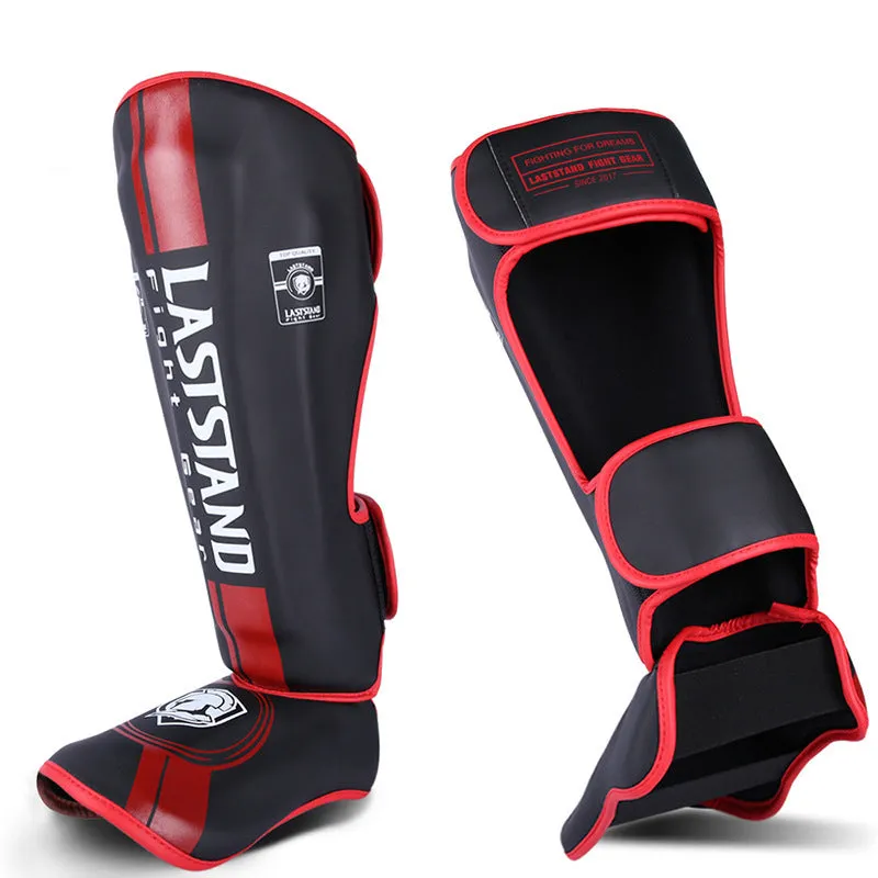 Sanda boxing training leggings in black and gold with instep design