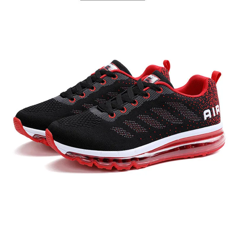 Spring men's and women's casual shoes with fly woven upper, rubber sole, available in black and white and other colours