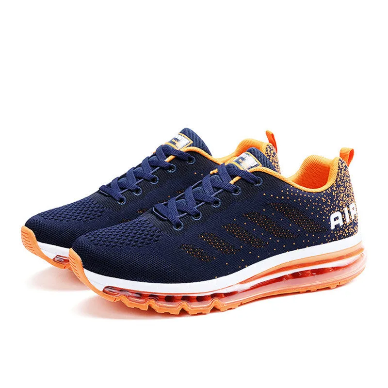 Spring men's and women's casual shoes with fly woven upper, rubber sole, available in black and white and other colours