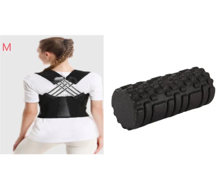 Hollow black EPP foam roller 33x14cm on flat surface for Pilates and balance exercises