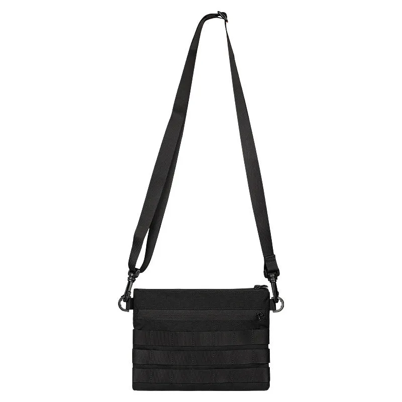 Black Oxford cloth portable outdoor tactical pouch measuring 18cm by 3.5cm