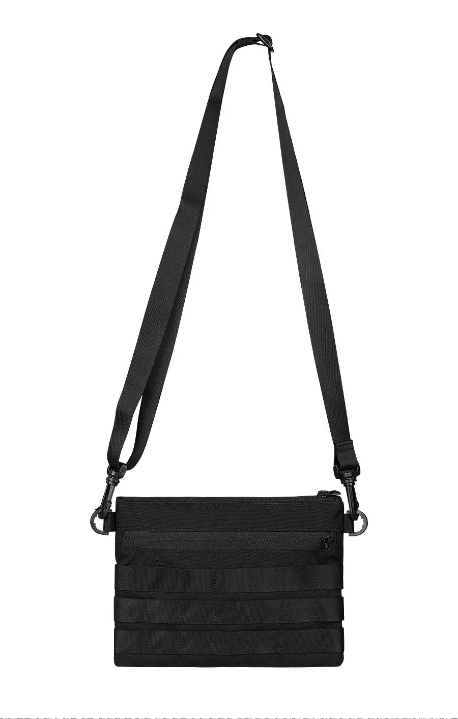 Black Oxford cloth portable outdoor tactical pouch measuring 18cm by 3.5cm
