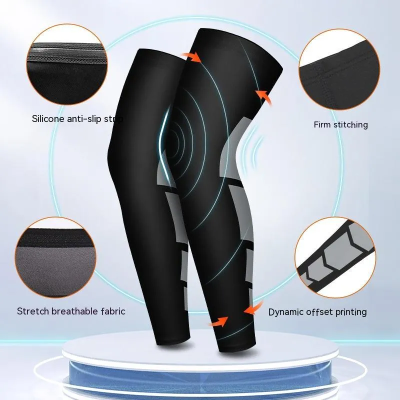 Pair of knee pads in black, blue, and fluorescent colours for basketball cycling running outdoor sports protective gear