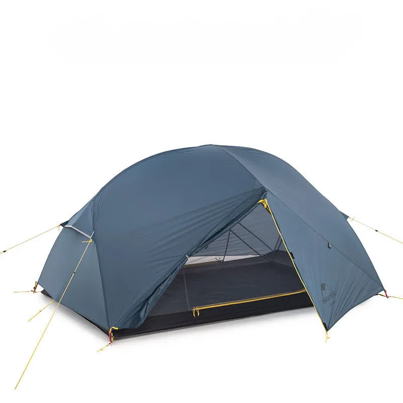 Home Fashion Simple Two-Person Silicone Tent in Phantom Blue with aluminium poles