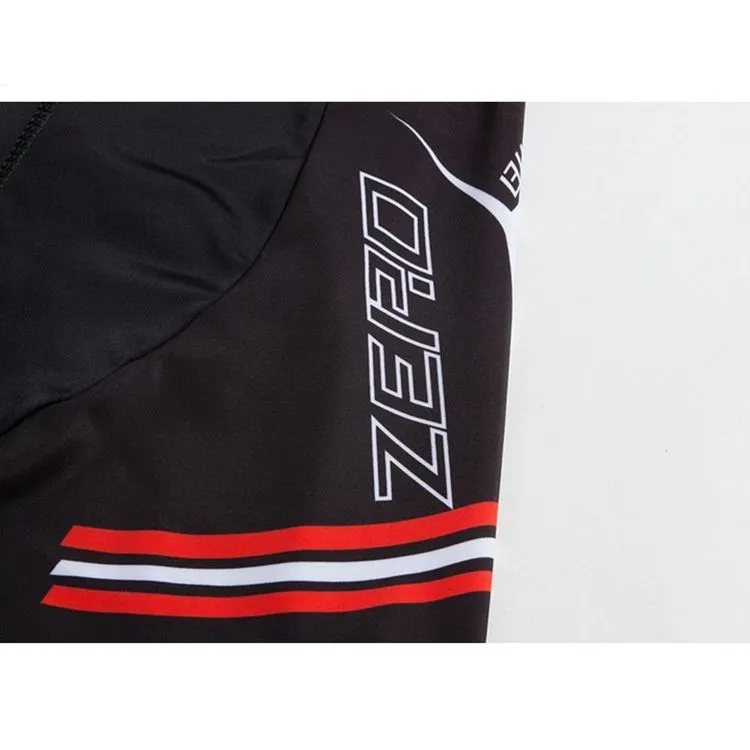 Men's black quick-dry cycling shorts with silicone padded insert for long distance riding