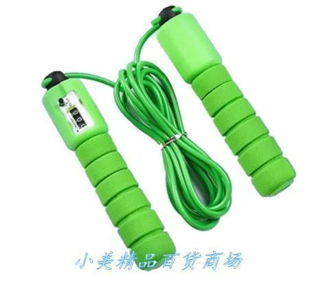 Professional electronic counting skipping rope with adjustable length, handle length 17cm, available in four colours