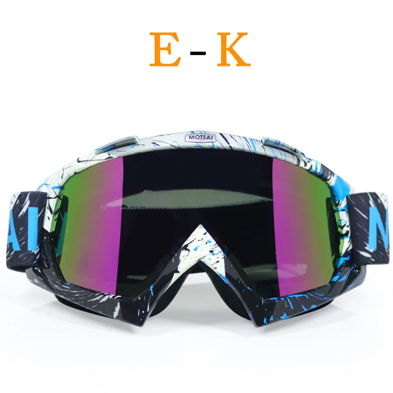 Unisex off-road goggles with ABS frame and interchangeable lens in a vibrant colour