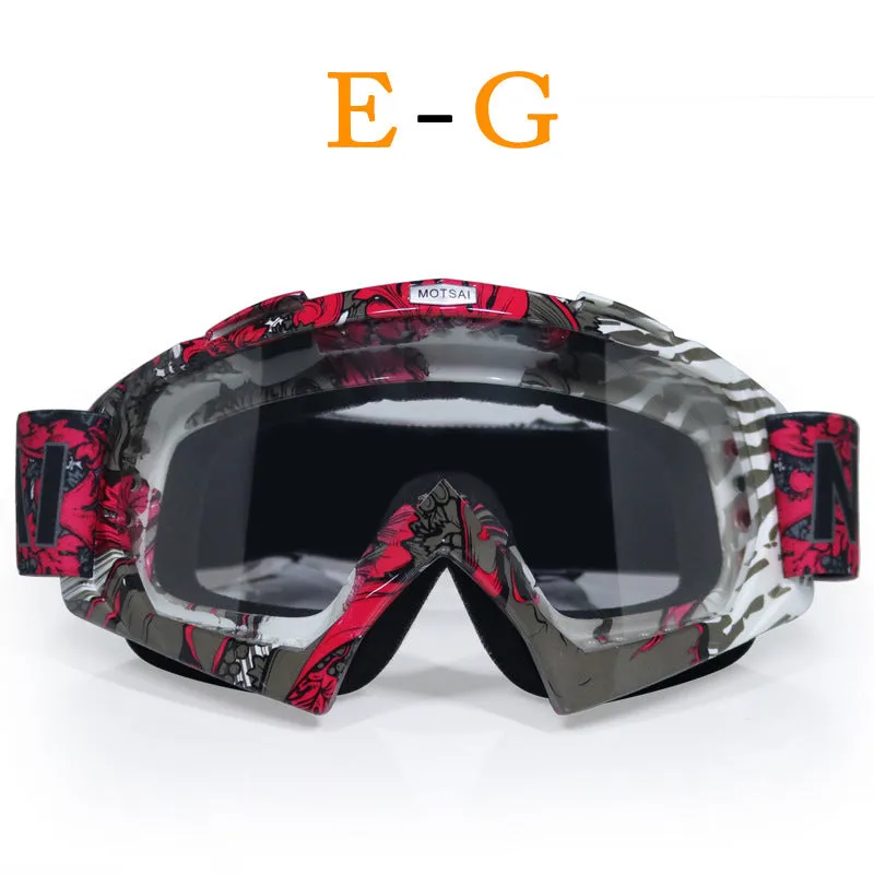 Unisex off-road goggles with ABS frame and interchangeable lens in a vibrant colour