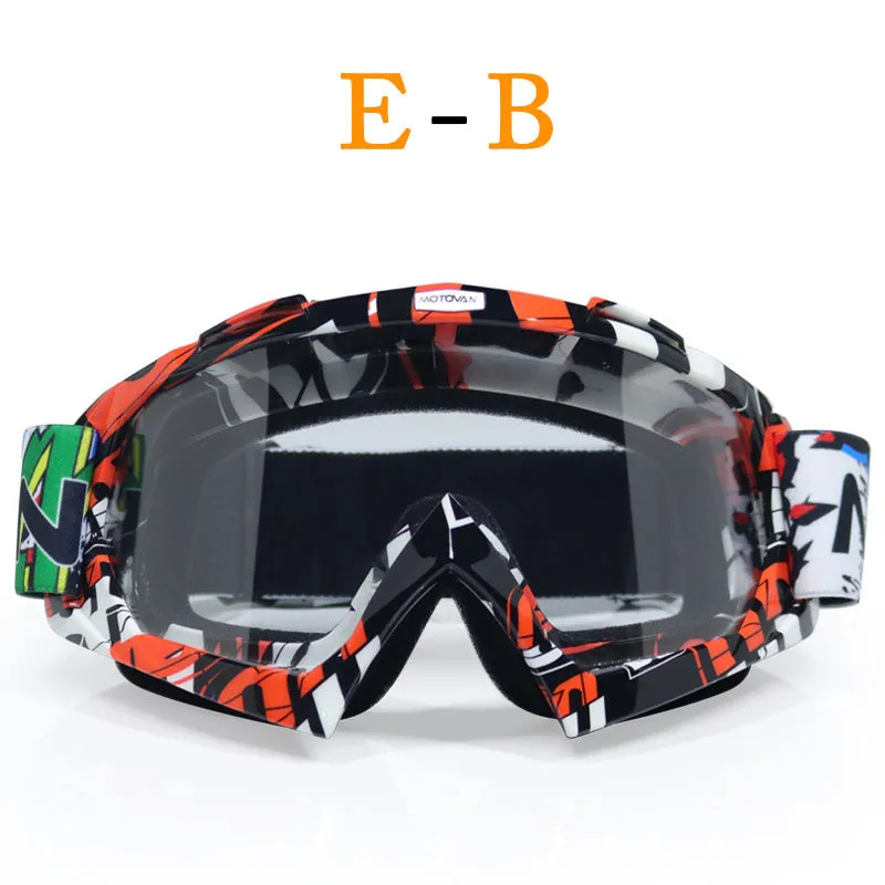 Unisex off-road goggles with ABS frame and interchangeable lens in a vibrant colour
