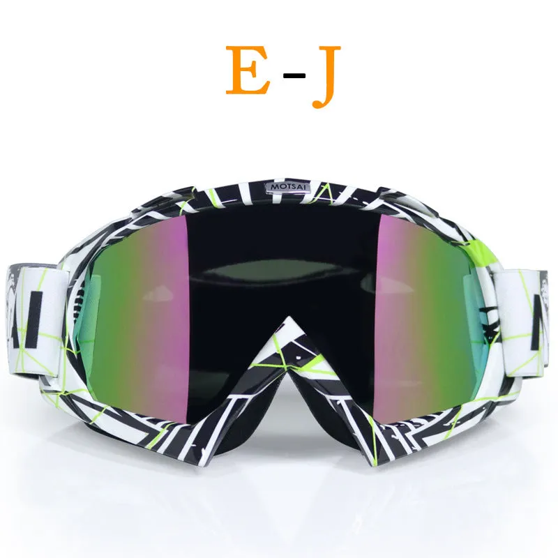 Unisex off-road goggles with ABS frame and interchangeable lens in a vibrant colour