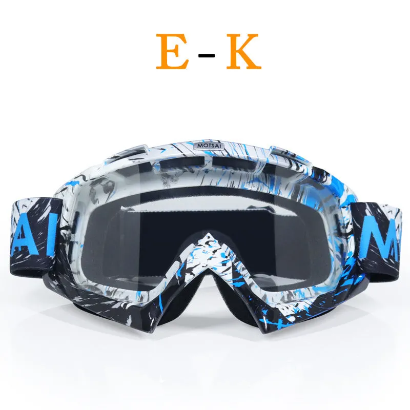 Unisex off-road goggles with ABS frame and interchangeable lens in a vibrant colour