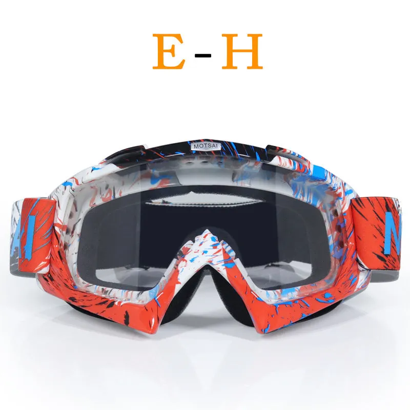 Unisex off-road goggles with ABS frame and interchangeable lens in a vibrant colour