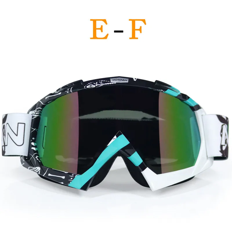 Unisex off-road goggles with ABS frame and interchangeable lens in a vibrant colour