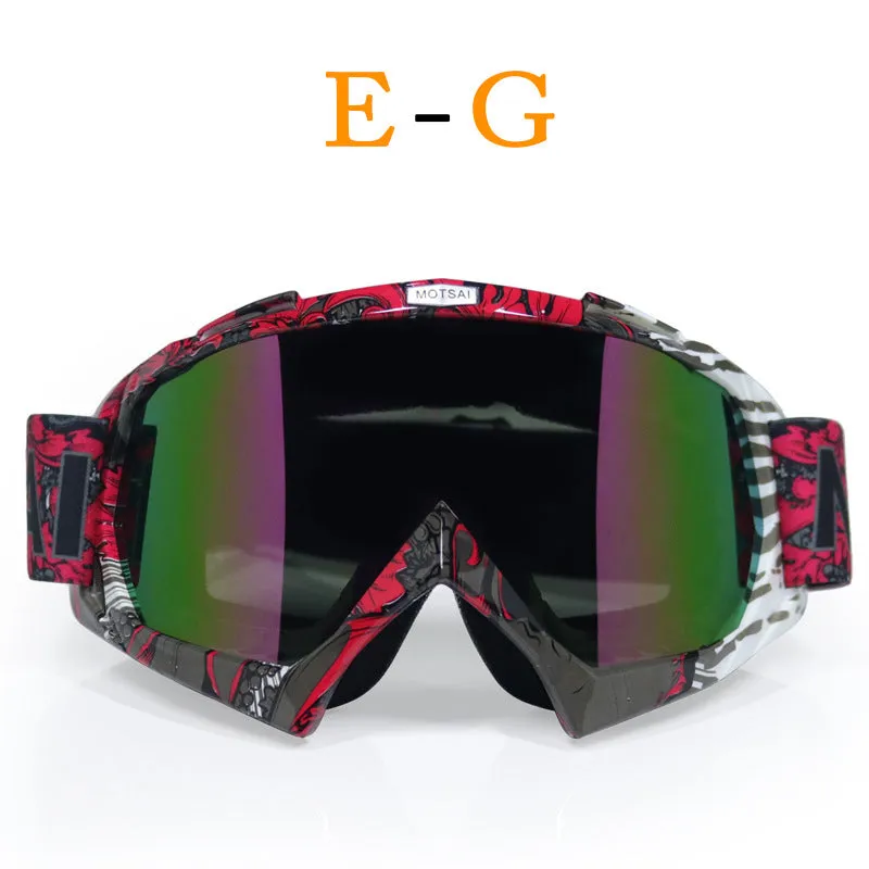 Unisex off-road goggles with ABS frame and interchangeable lens in a vibrant colour