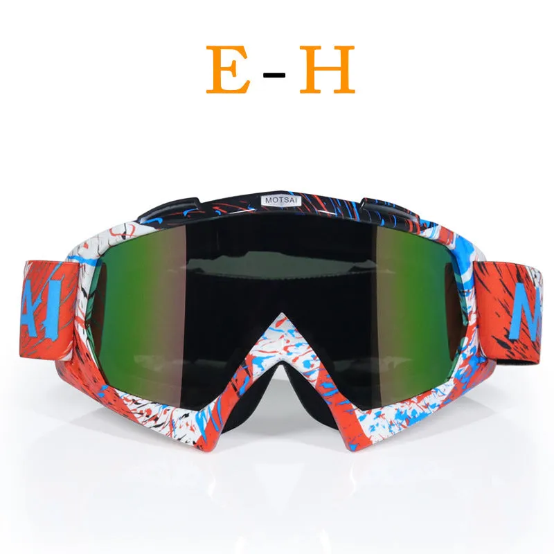 Unisex off-road goggles with ABS frame and interchangeable lens in a vibrant colour