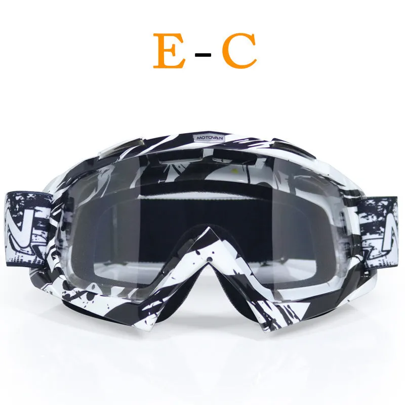 Unisex off-road goggles with ABS frame and interchangeable lens in a vibrant colour