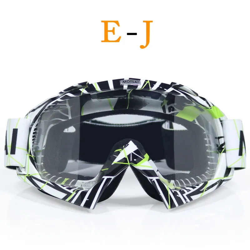 Unisex off-road goggles with ABS frame and interchangeable lens in a vibrant colour