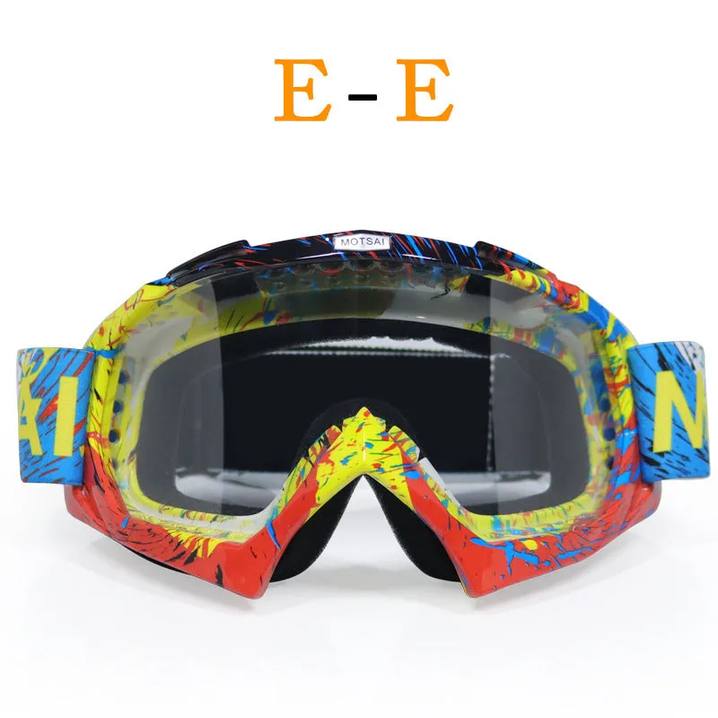 Unisex off-road goggles with ABS frame and interchangeable lens in a vibrant colour