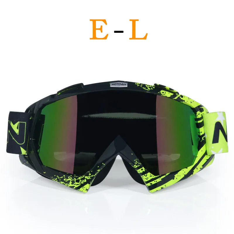 Unisex off-road goggles with ABS frame and interchangeable lens in a vibrant colour