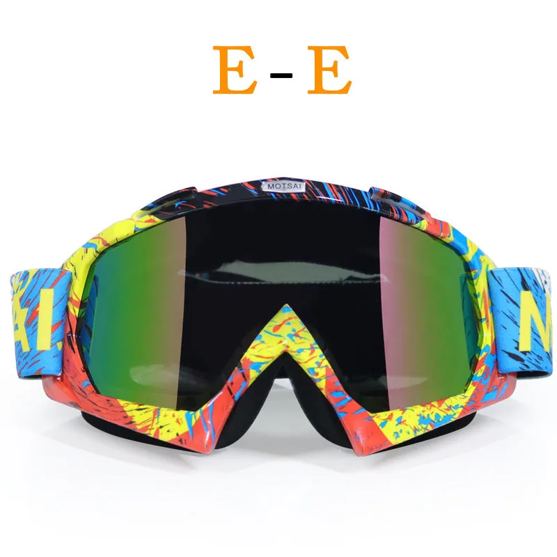 Unisex off-road goggles with ABS frame and interchangeable lens in a vibrant colour