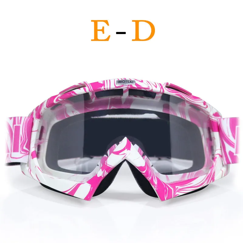 Unisex off-road goggles with ABS frame and interchangeable lens in a vibrant colour