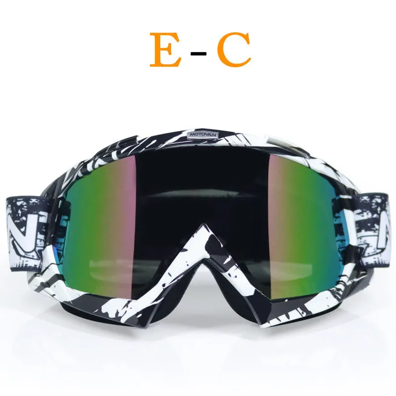 Unisex off-road goggles with ABS frame and interchangeable lens in a vibrant colour
