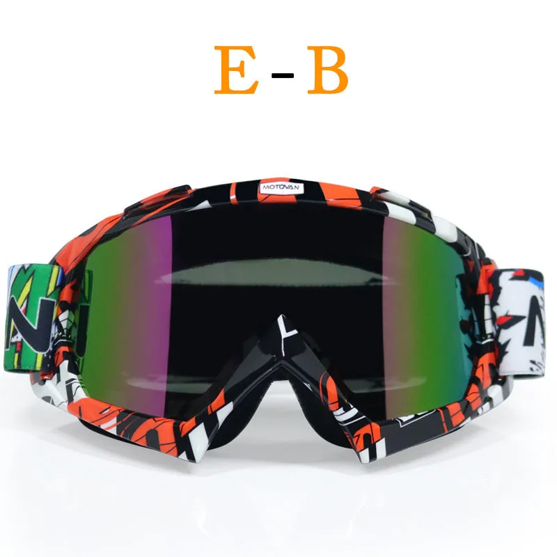Unisex off-road goggles with ABS frame and interchangeable lens in a vibrant colour