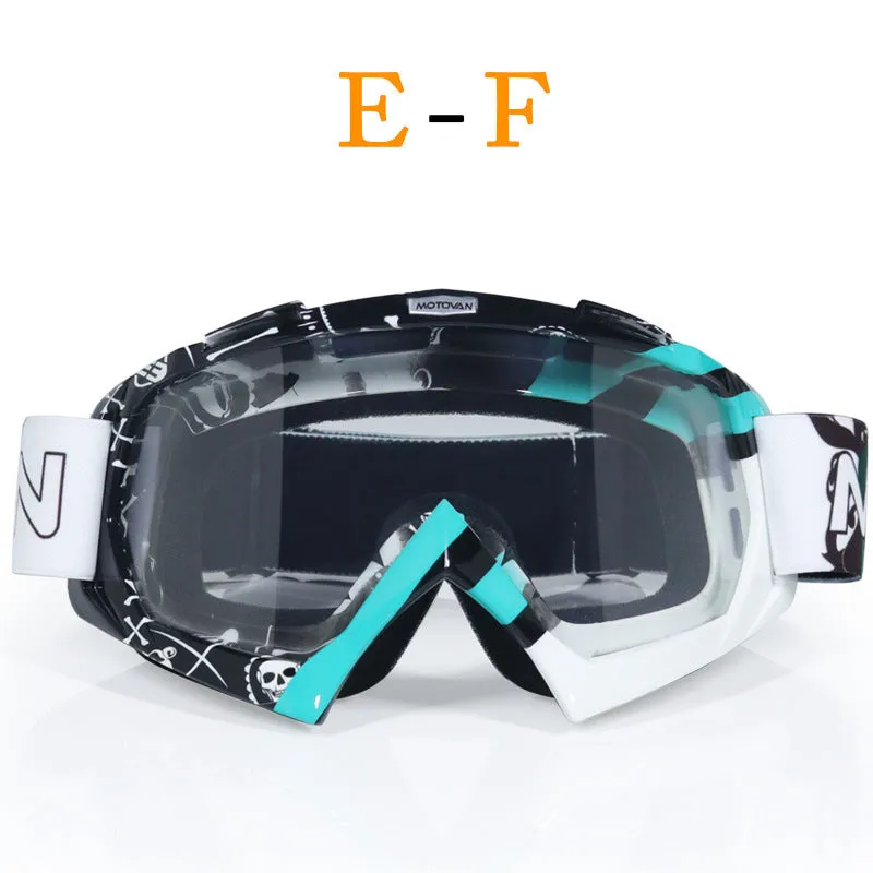 Unisex off-road goggles with ABS frame and interchangeable lens in a vibrant colour