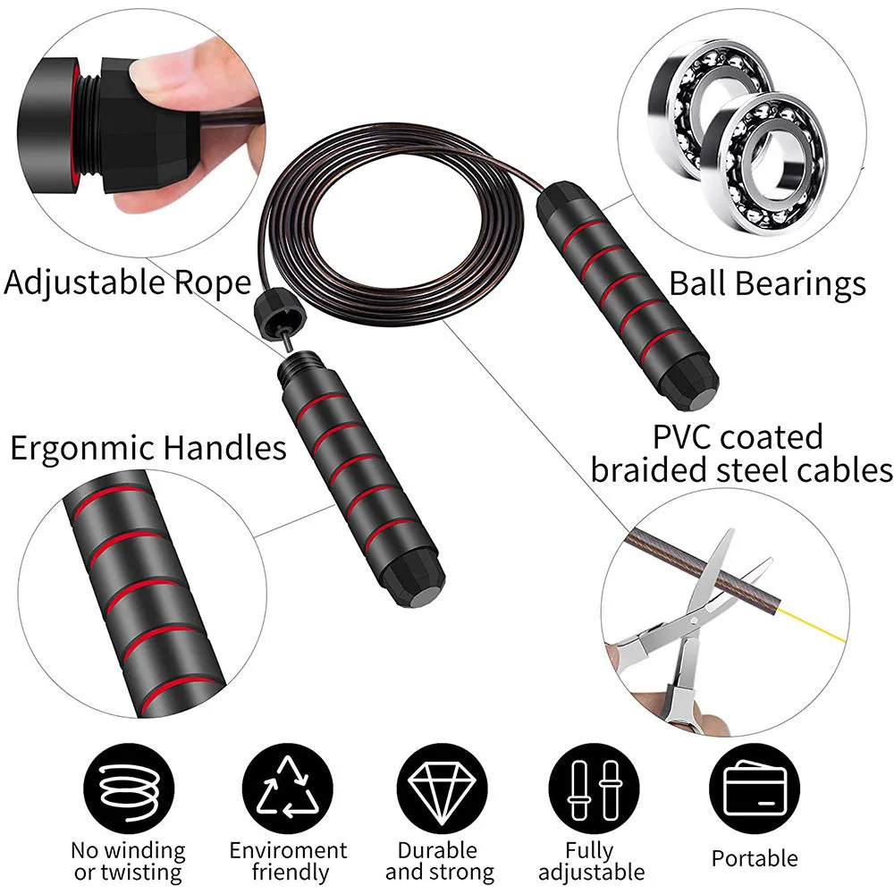 Push-up bracket rebound pull rope set with four-wheeled abdominal muscle wheel on a home gym floor