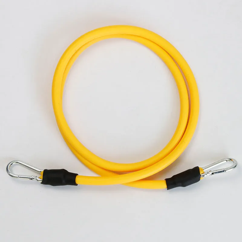 TPE elastic band rope with carabiner for home training, 5 resistance levels 15lb to 35lb